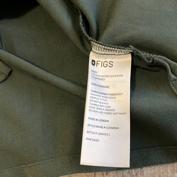Figs Dark Green Women's Top - Picture 3 of 4